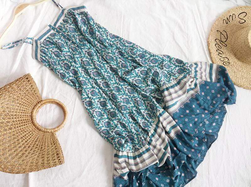 Spaghetti Strap Floral Print Dress