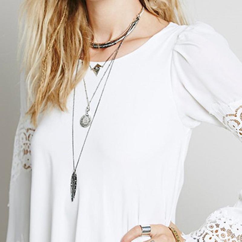 Long Sleeve Lace Crochet Dress