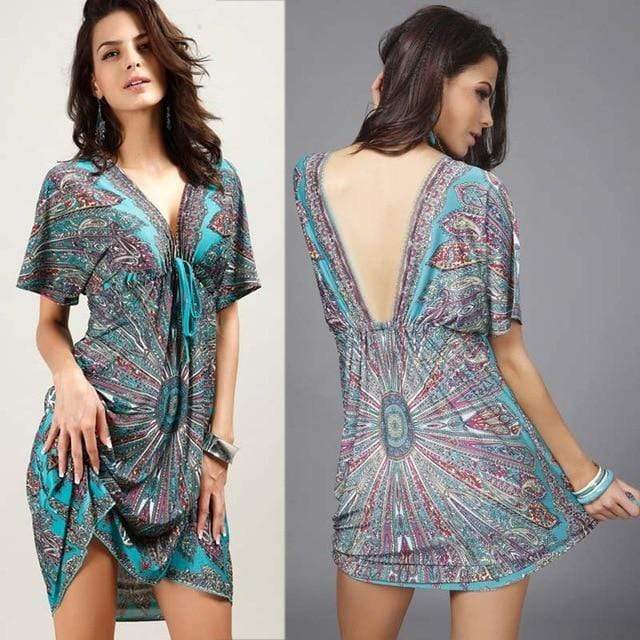 Tunic V Neck Mini Dress