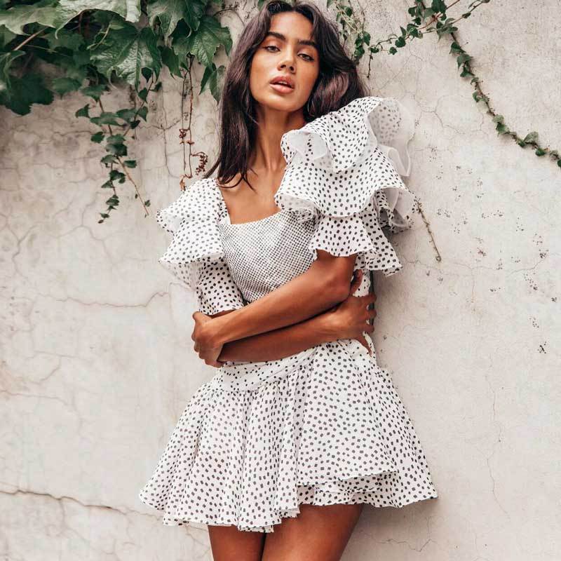 Chic Polka Dot Mini Dress