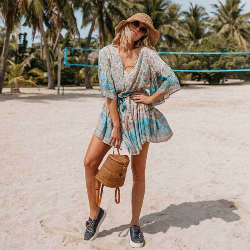 Vintage Wide Sleeve Dress