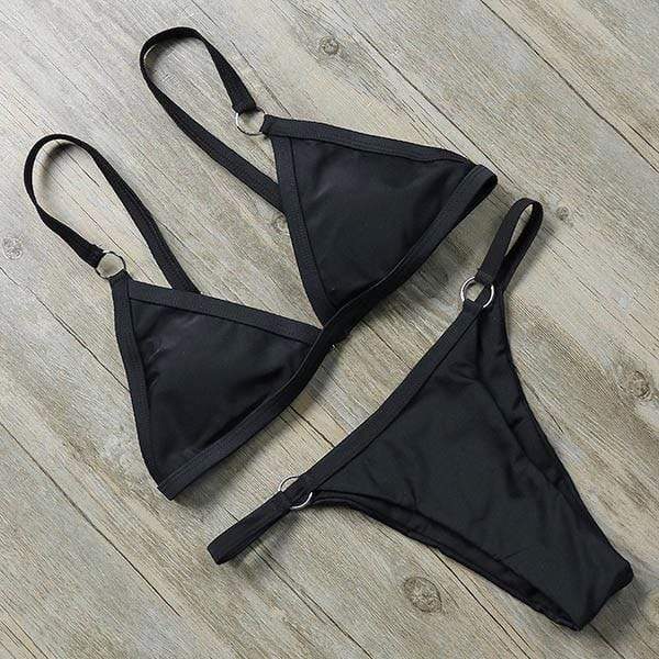 Conjunto de bikini con tanga alta 