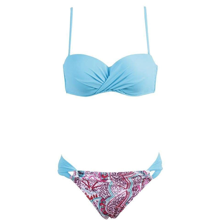 Conjunto de bikini con parte superior vendaje 