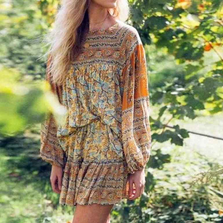 Floral Print Blouse And Skirt