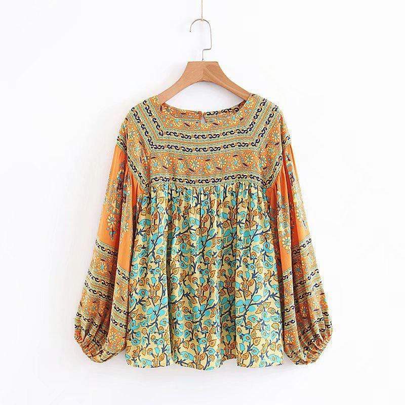 Floral Print Blouse And Skirt