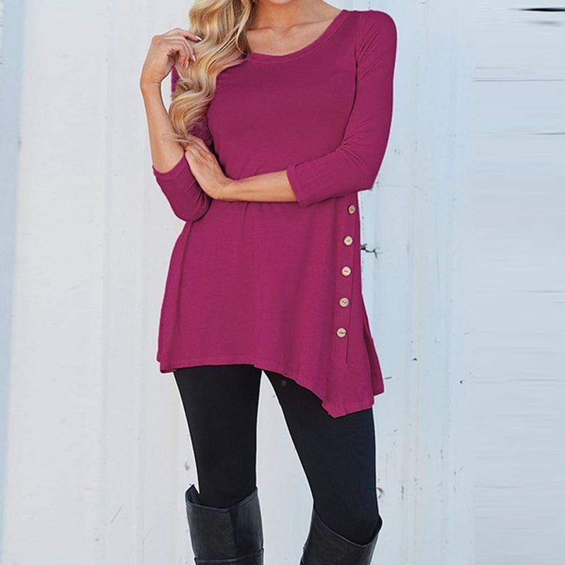 Long Sleeve Button Trim