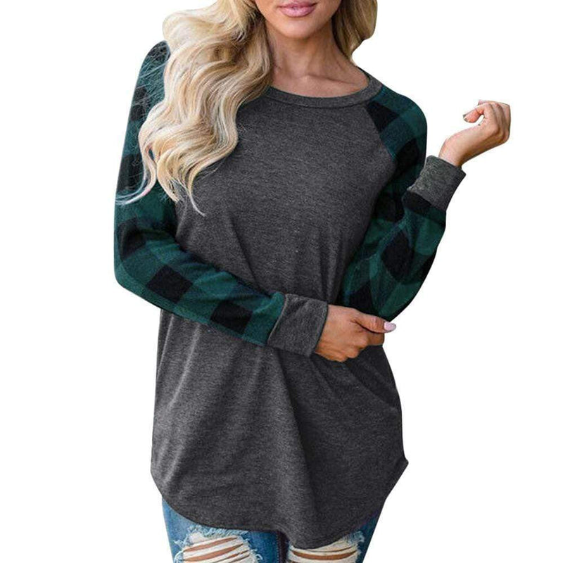 Long Sleeve Plaid Top