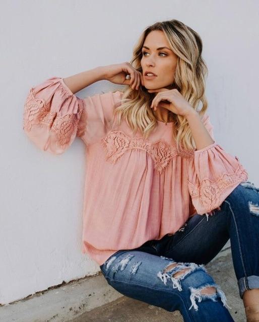 Loose Elegant Lace Blouse