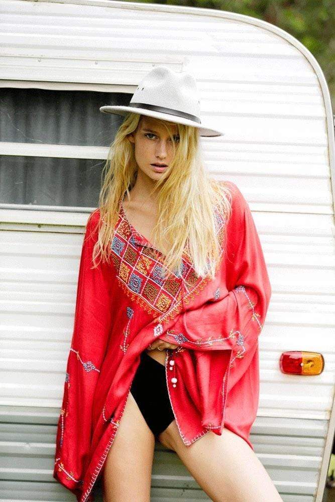 Long Sleeve Embroidery Top