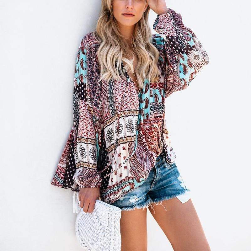 Floral Chiffon Loose Blouse