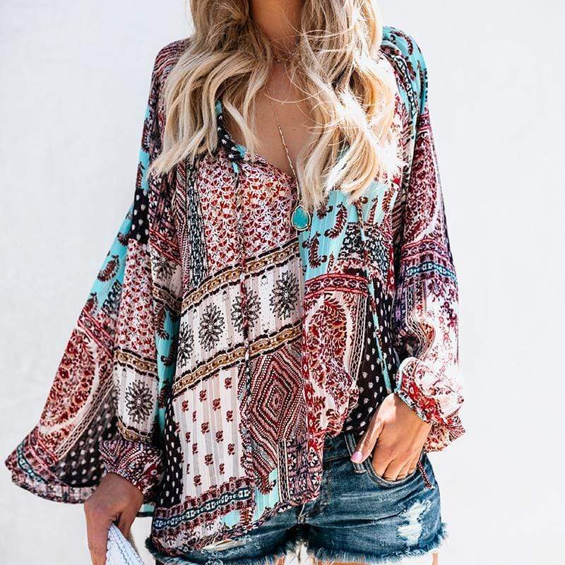 Floral Chiffon Loose Blouse