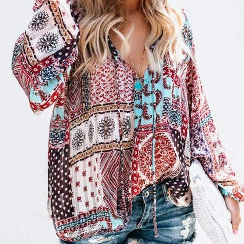 Floral Chiffon Loose Blouse