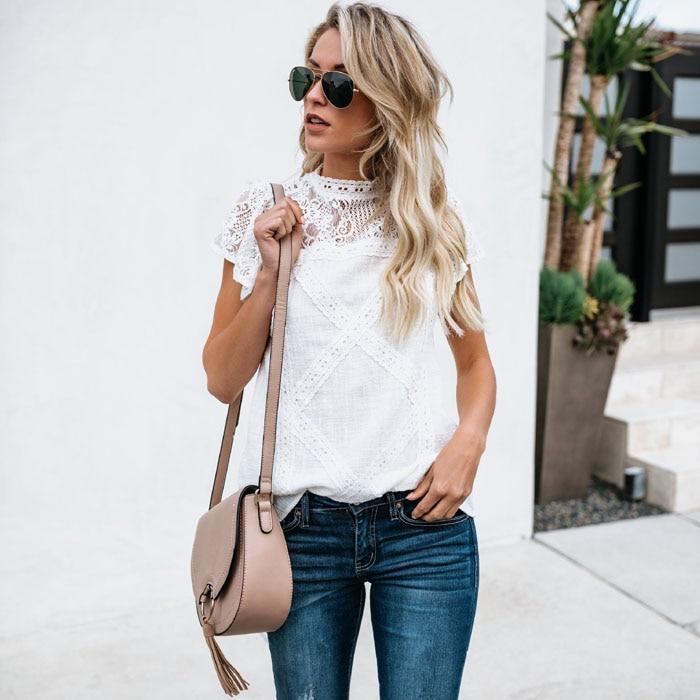 Casual Lace Design Blouse