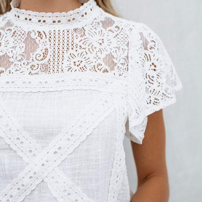 Casual Lace Design Blouse