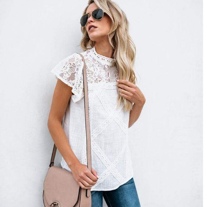 Casual Lace Design Blouse