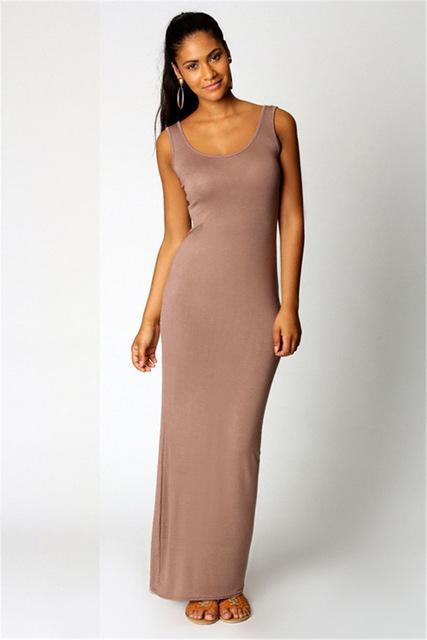 Long Slim Fit Maxi Dress