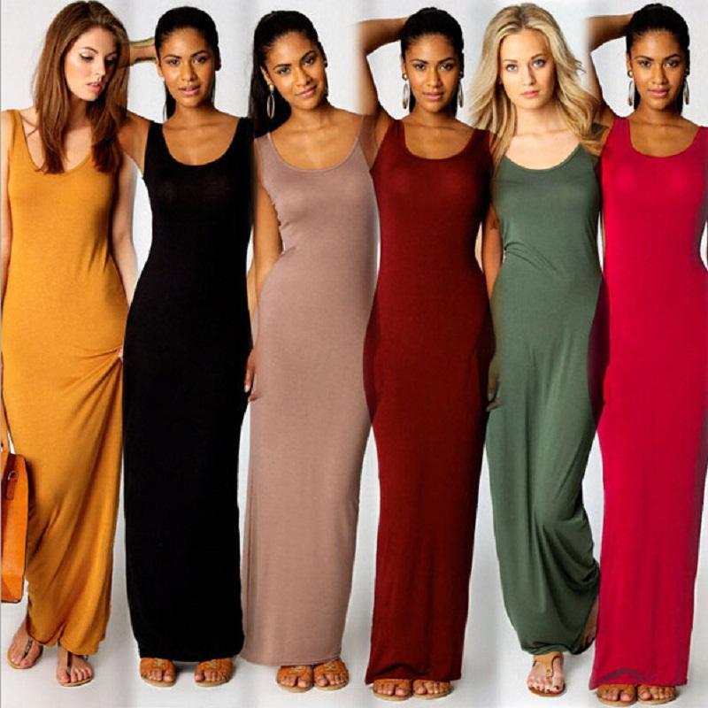 Long Slim Fit Maxi Dress