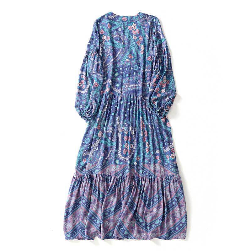 Long Sleeve Floral Print Dress