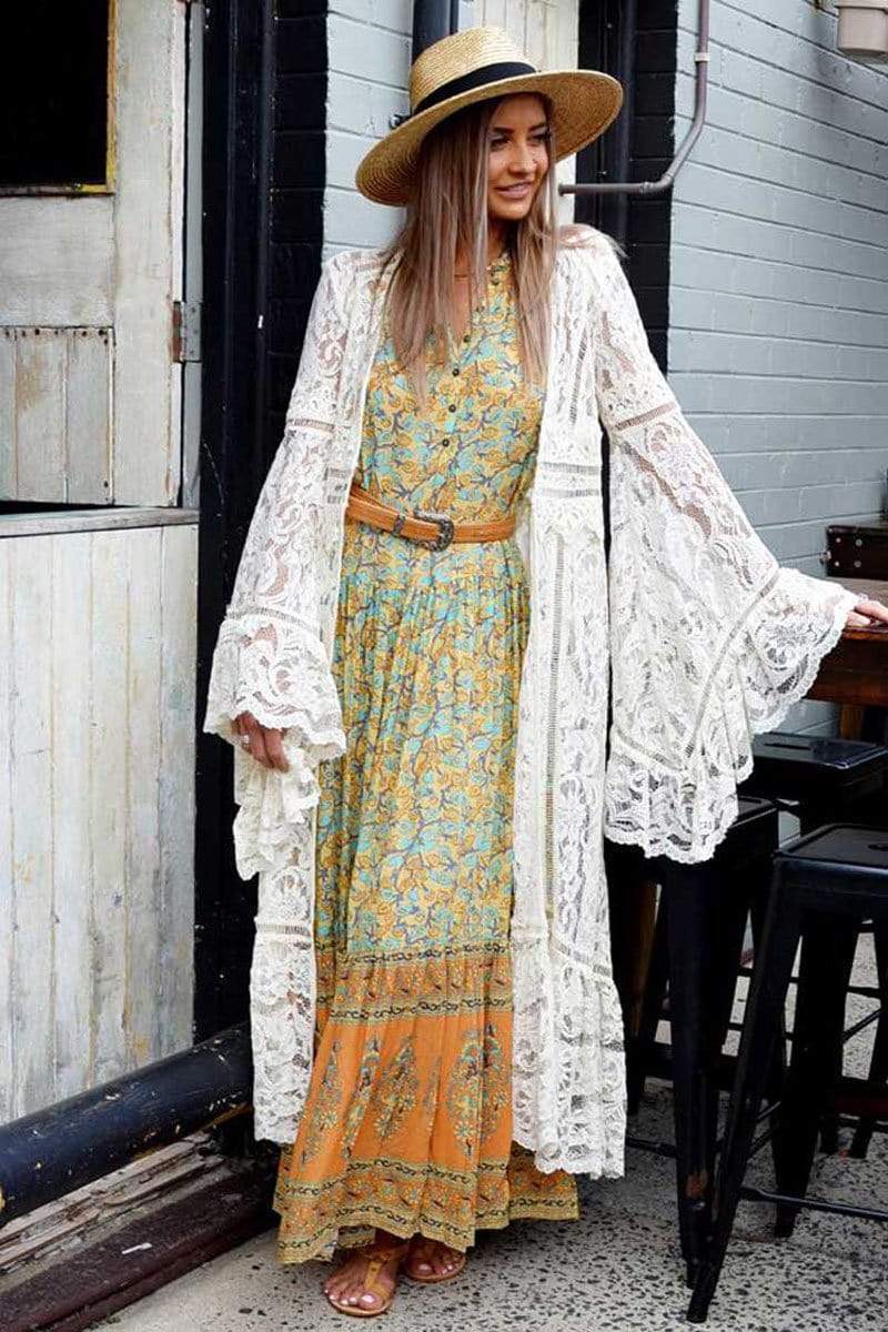 Boho Floral Print Maxi Dress