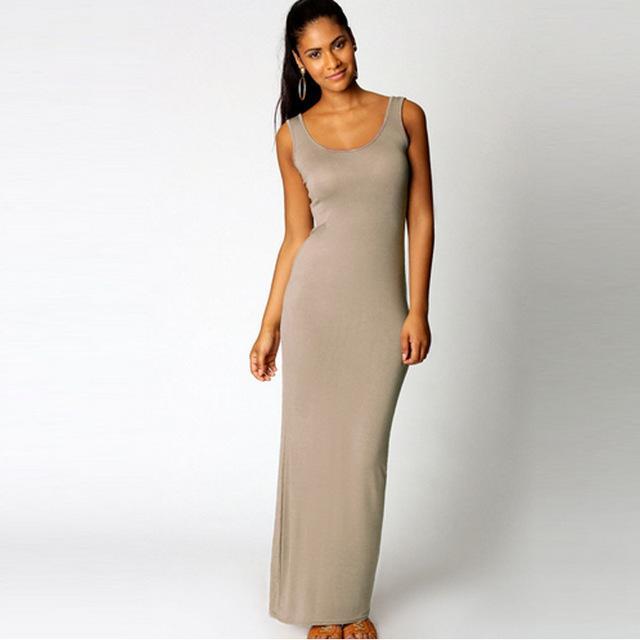 Long Slim Fit Maxi Dress