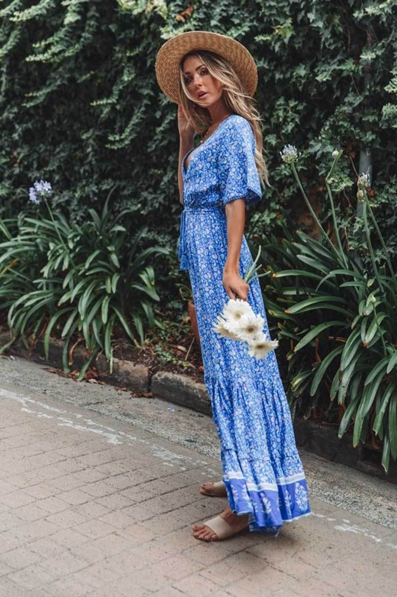 Floral Print Button Down Dress