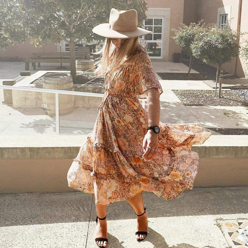 Floral Print Dress Long Dress