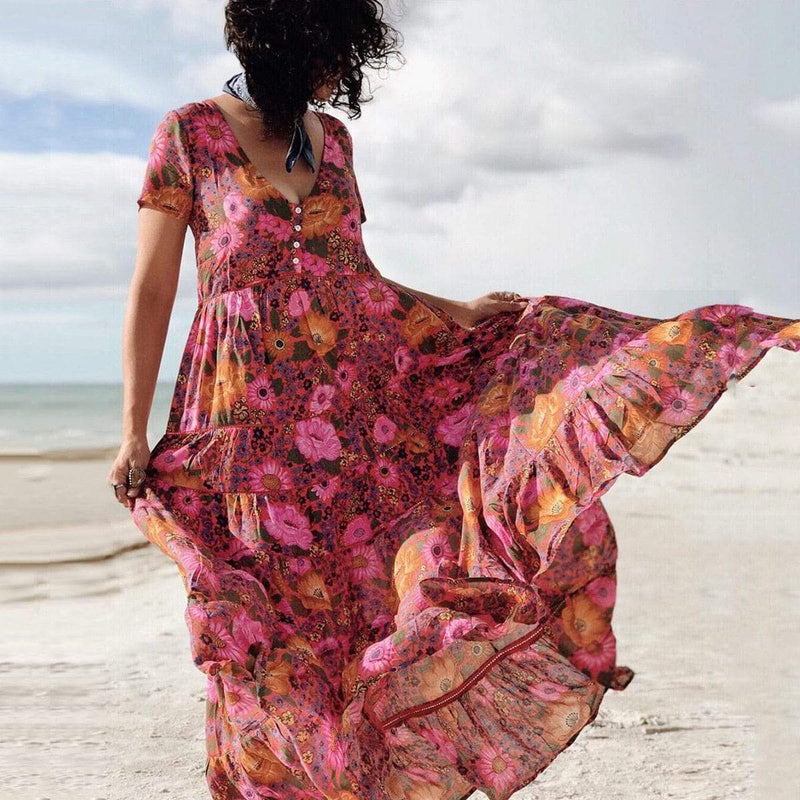Gypsy Daisy Floral Print Dress — Agloryz