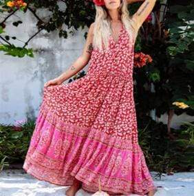 Boho Floral Print Maxi Dress — Agloryz