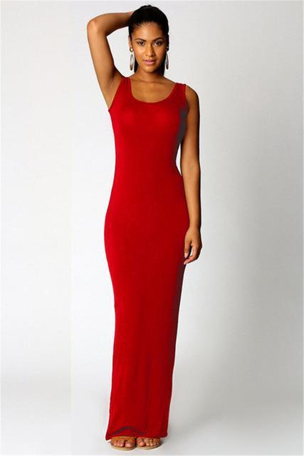 Long Slim Fit Maxi Dress