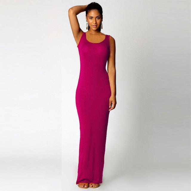 Long Slim Fit Maxi Dress