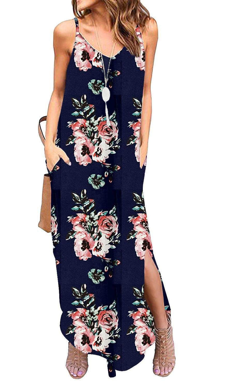 Boho Floral Print Maxi Dress