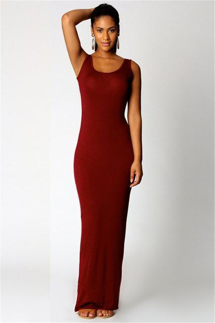 Long Slim Fit Maxi Dress