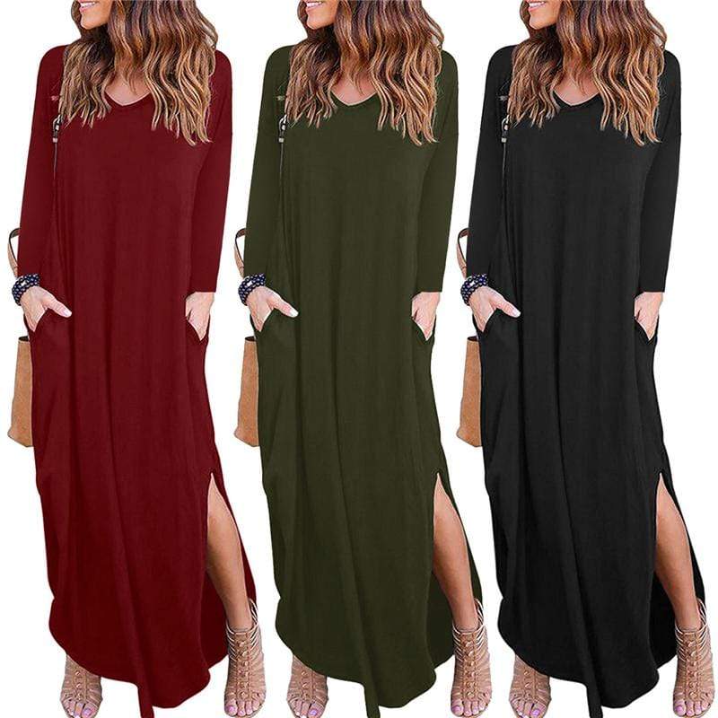 Long Sleeve Casual Maxi Dress