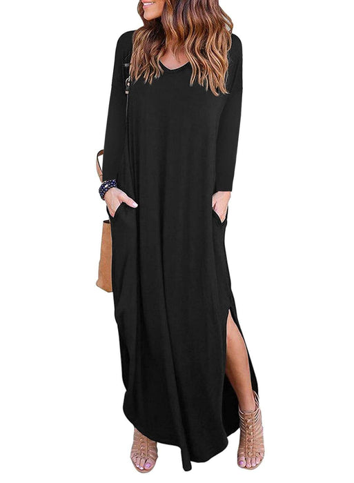 Long Sleeve Casual Maxi Dress