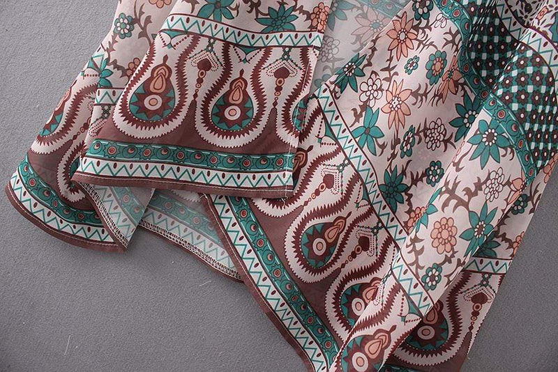 Vintage Floral Print Kimono Cardigan