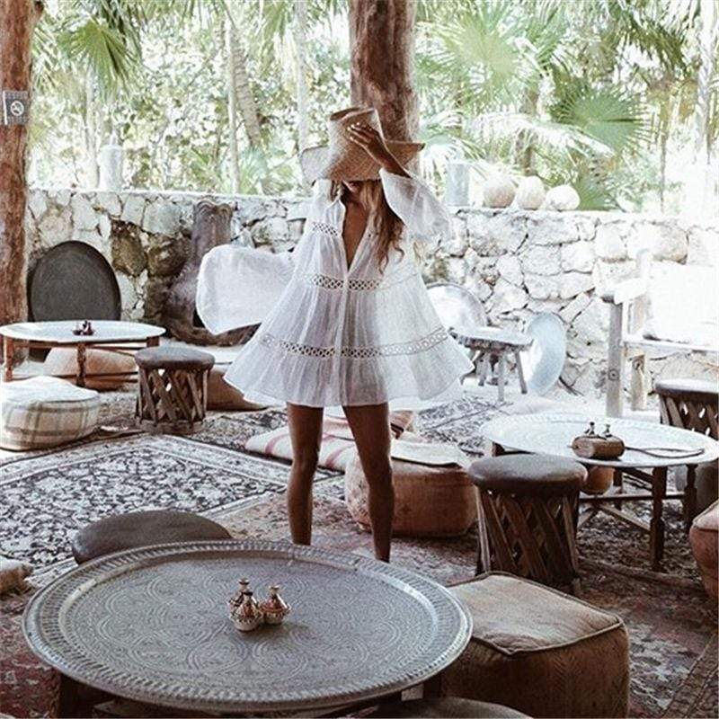 Lace Hollow Out Cover Up