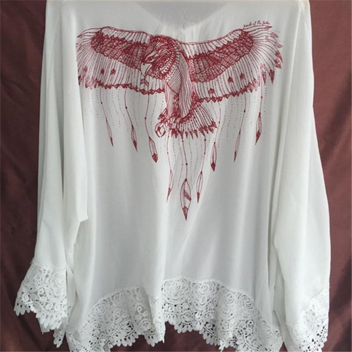 White Lace Embroidery Cover Up Beach