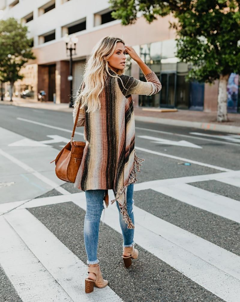 Brown Shades Vintage Fringe Sweater