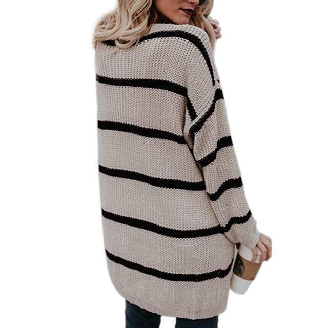 Striped Long Cardigan