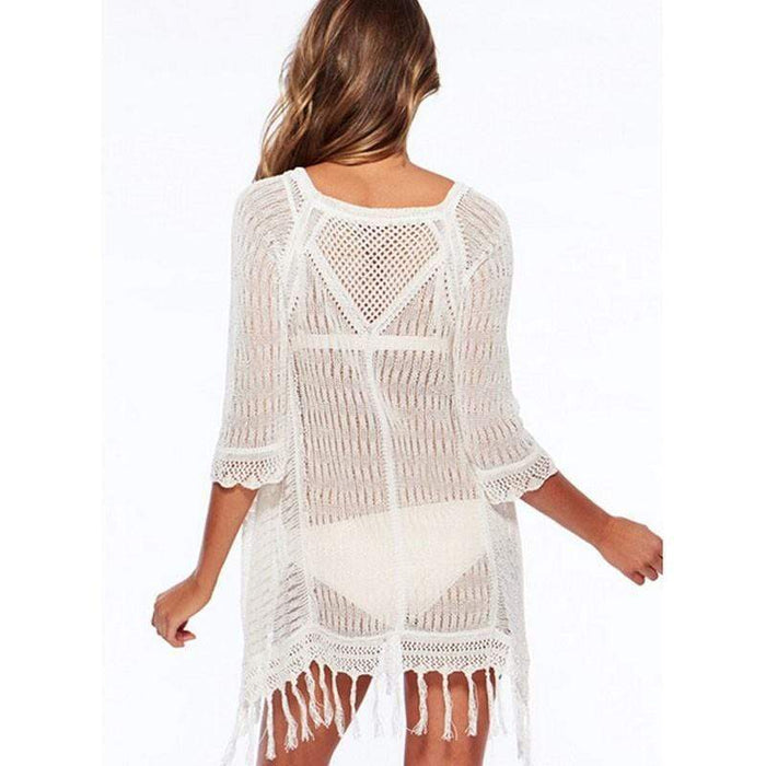 Beach Cover-up With Fringes