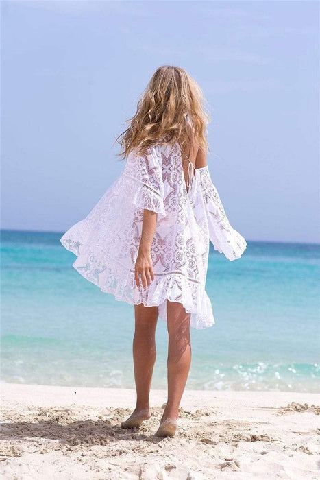 White Lace Beach Cover Up