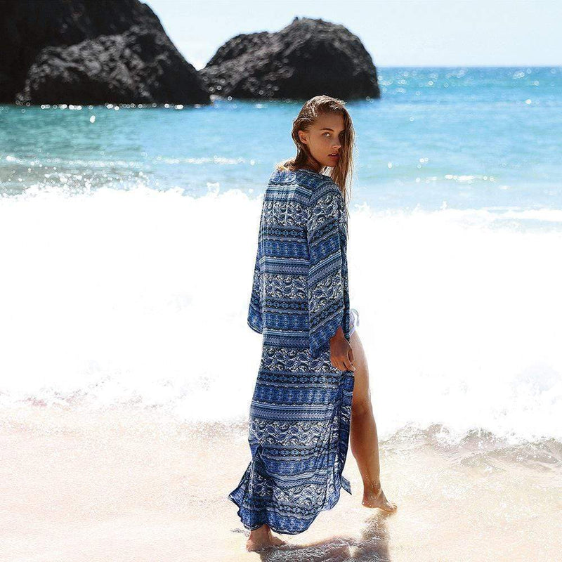 Long Colorfull Beach Cover Up