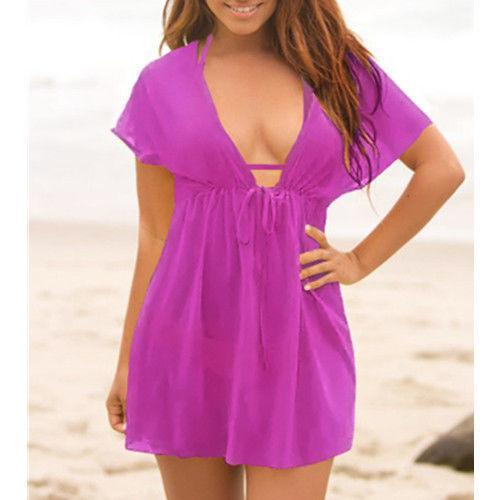 Deep V Neck Cover Up