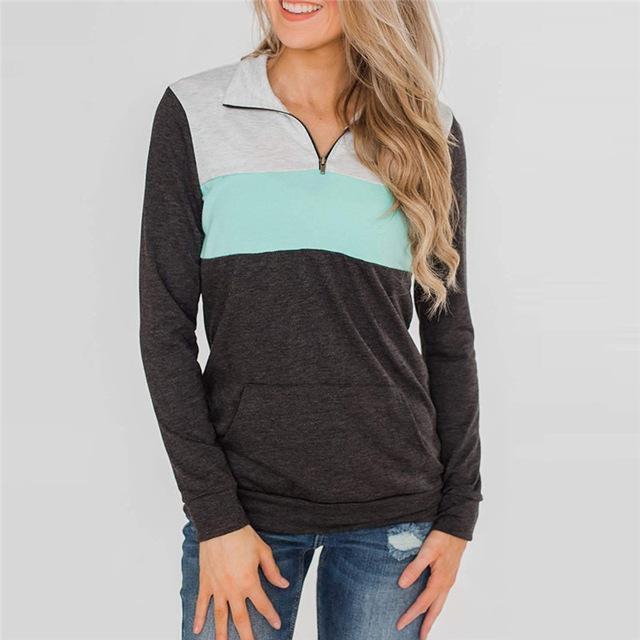 Long Sleeve Patchwork Pullover