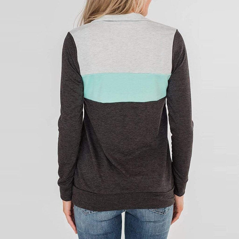 Long Sleeve Patchwork Pullover