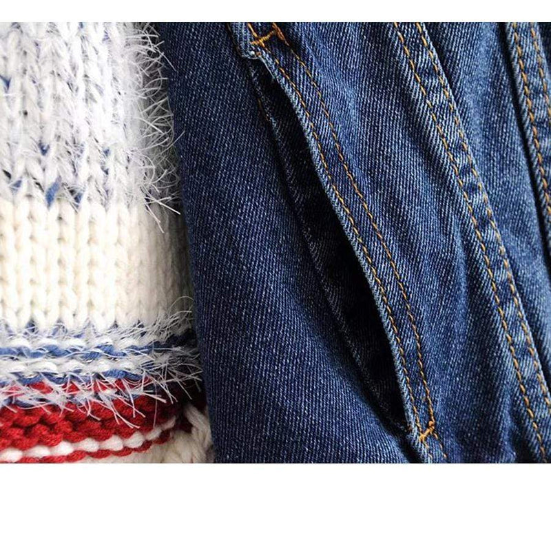 Boho Denim Sweater Jacket