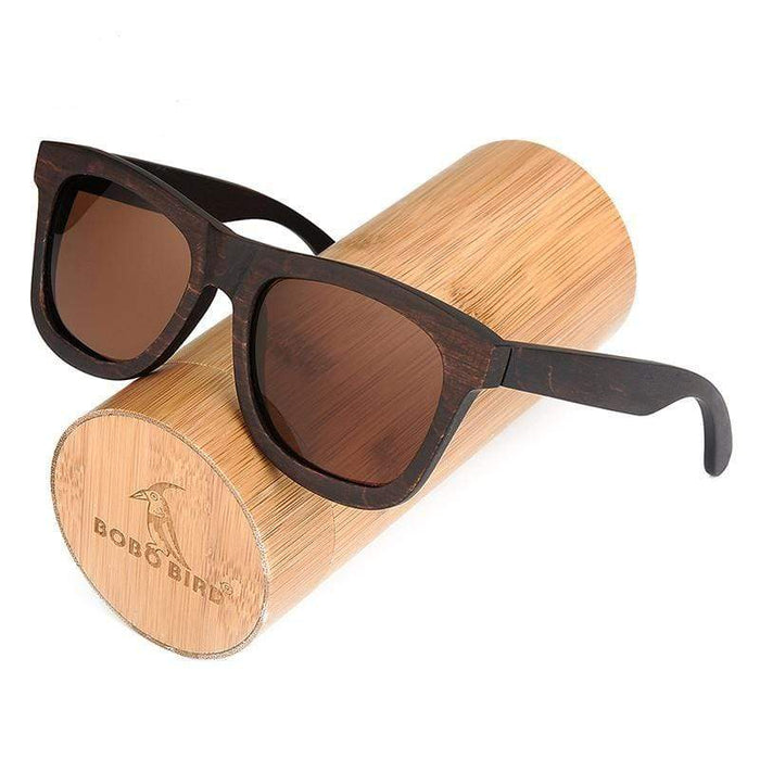 BOBO BIRD Wooden Sunglasses- Polarized Lenses Oval Frames