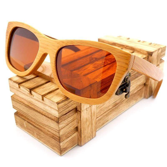 BOBO Bird Gafas de sol de madera estilo rectangular con lentes polarizadas 