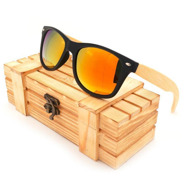 BOBO BIRD Oval Wooden Sunglasses- Polarized Lenses