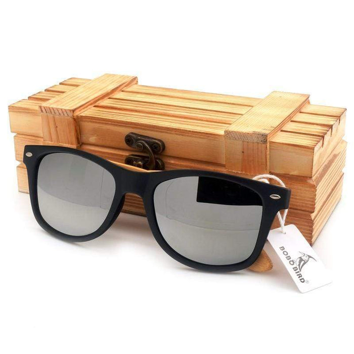 BOBO BIRD Oval Wooden Sunglasses- Polarized Lenses